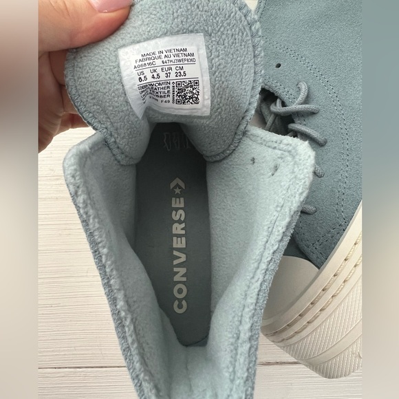 Converse blue suede platform women’s sneakers - Picture 3 of 5